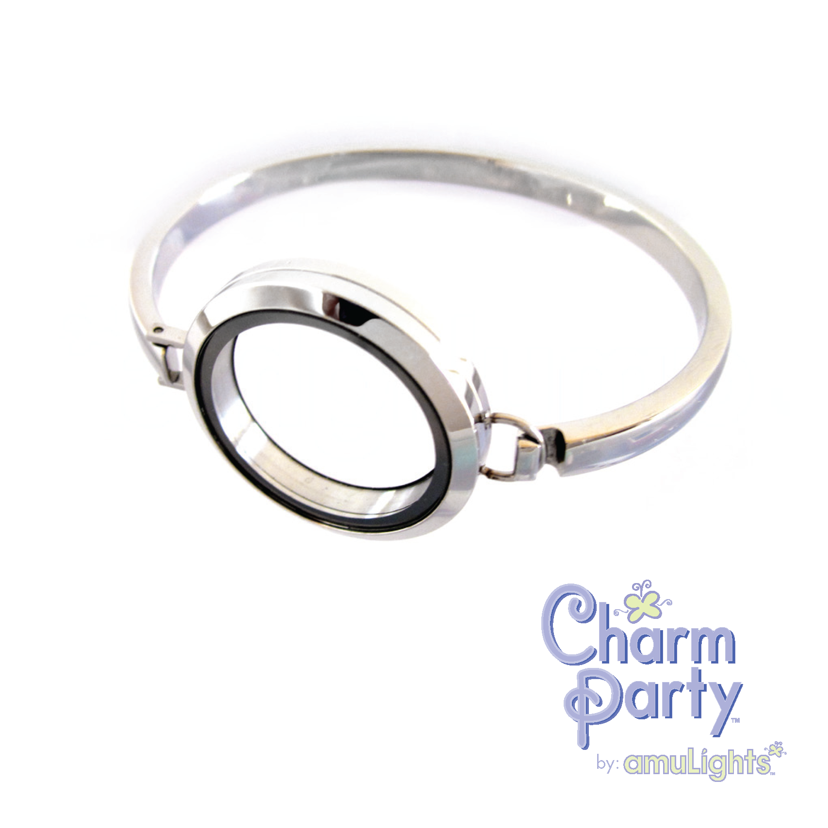 Living locket floating charm large bracelet 30mm magnetic closure Silver  Tone | eBay